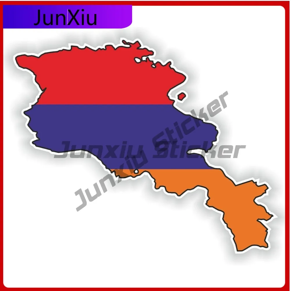 

Armenia National Flag and Emblem Map Shape Stickers Scratch Cover X 500 Motorcycle Bumper Sticker Funny Decoration Waterproof