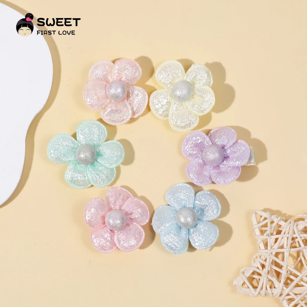 1Pc New Lovely Princess Bright Color Floral Girls Hairpins Children Headwear Multi Color Hair Clips Barrettes Hair Accessories