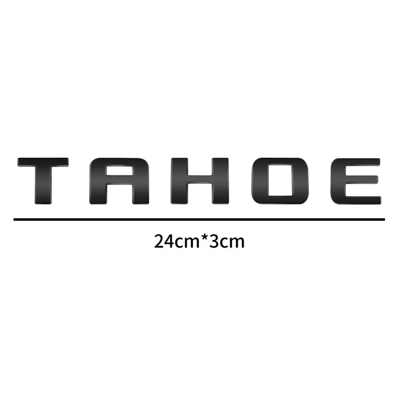 3D ABS Plastic Silver/Black Car Styling TAHOE Letter Logo Sticker Tail Bumper Badge Auto Rear Trunk Emblem Styling Accessories