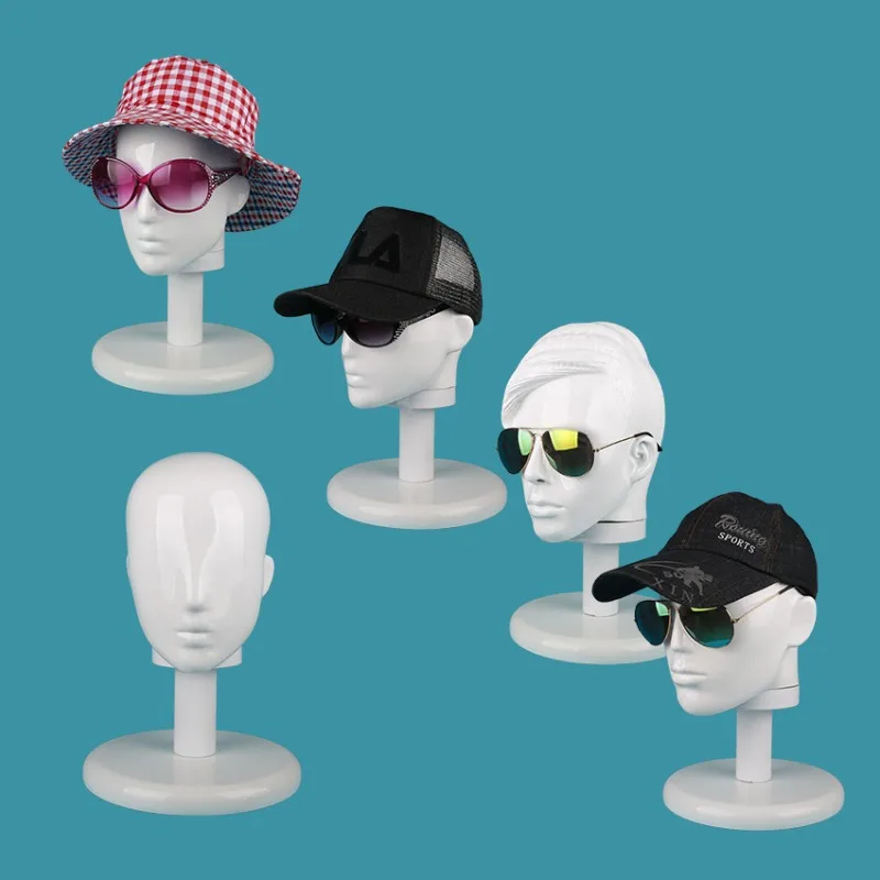

White Male Female Mannequin Head Abstract Hat Wig Stand Display Prop for Accessories