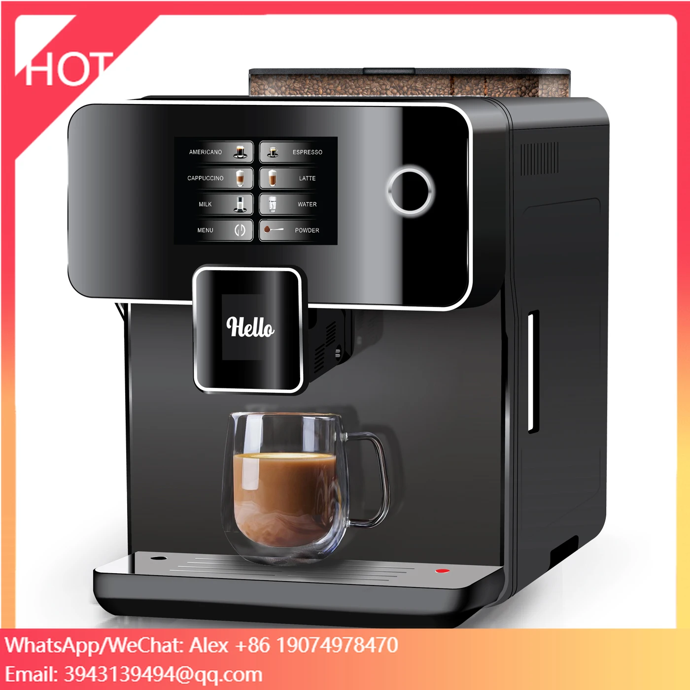 

A1-A10 Italian Stainless Steel Portable Electric Espresso Coffee Maker For Office Household Use CE Certified 19bar Pressure Hot