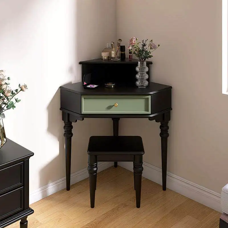 

French retro dresser corner bedroom corner triangle small apartment medieval makeup table