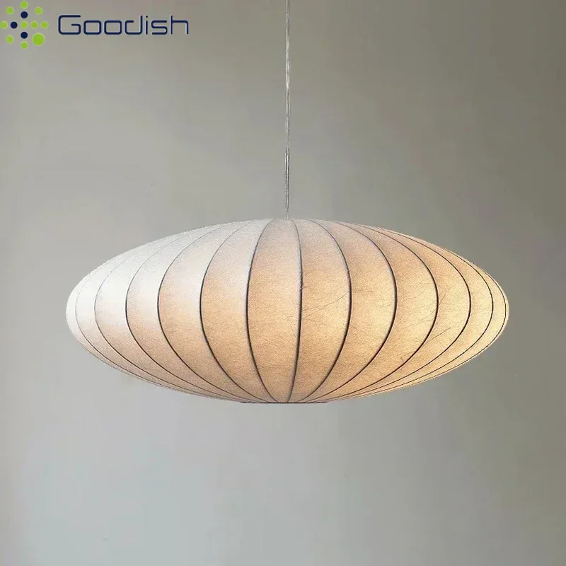 

Винтажные подвесные светильники ваби-саби, шелковый подвесной светильник ручной работы, украшение дома, светодиодная люстра для гостиной, холла отеля, ресторана