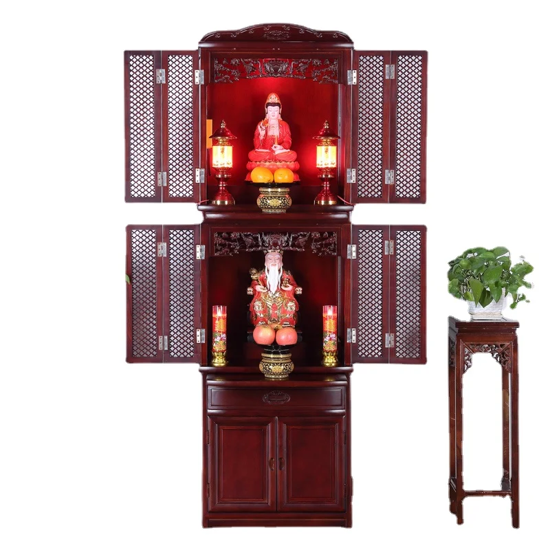 

CX God of Wealth Cabinet Home Buddha Cabinet New Chinese Style Clothes Closet Land Shrine