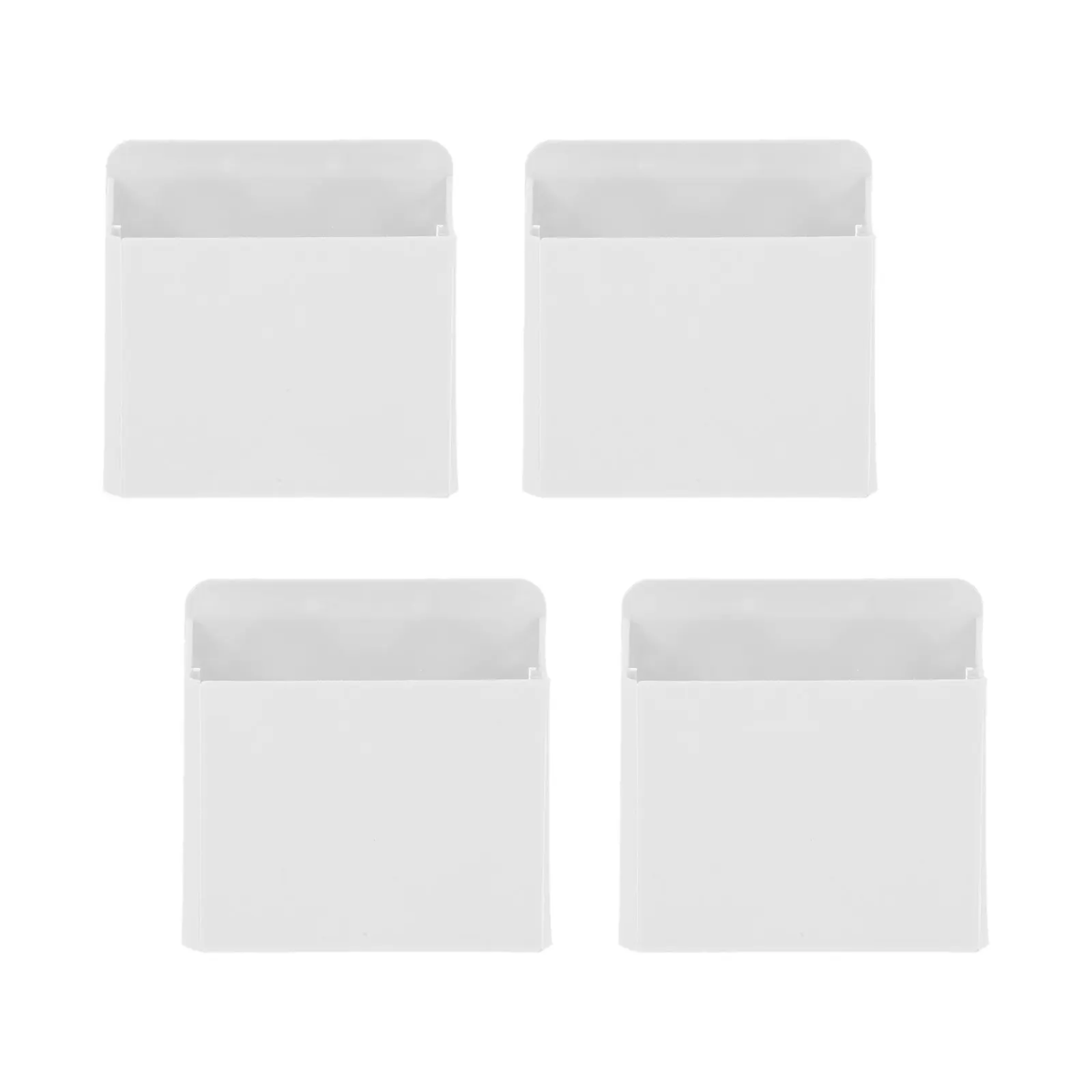 4Pcs Suction Cup Pen Organizer Storage Box No-Drill Marker Holder for Glass Whiteboard Office Classroom Highlighters Erasers