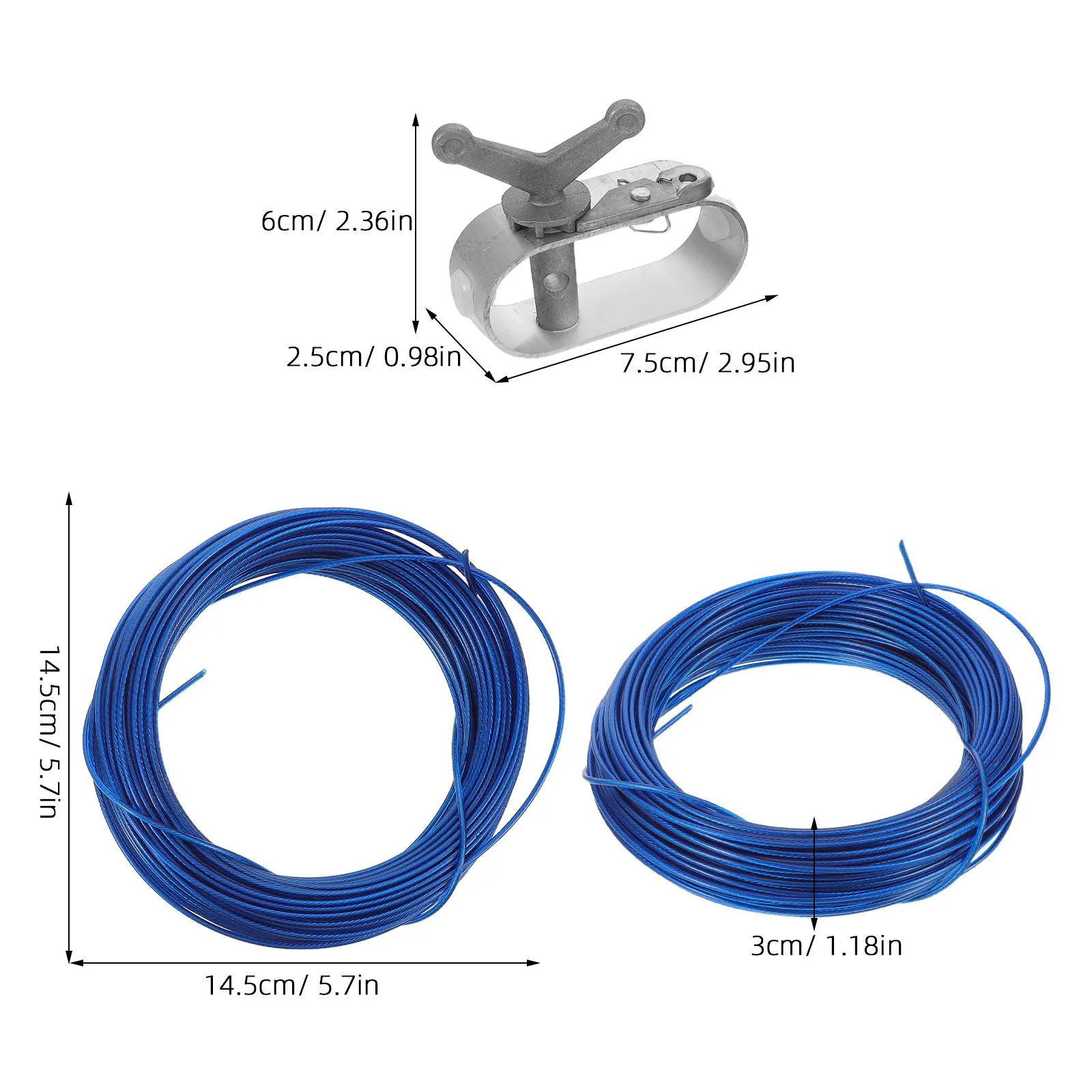 Pool Cover Winch Kit Heavy Duty Stainless Steel Cable Tightener Assembly Fast Secure Inground Pool Winter Cover Accessories