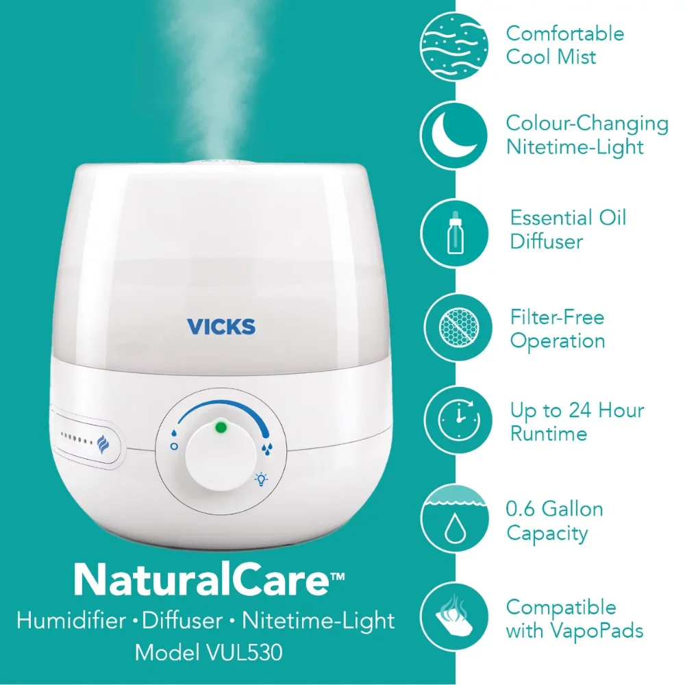 Galón cuidado natural™Humidificador ultrasónico de vapor frío