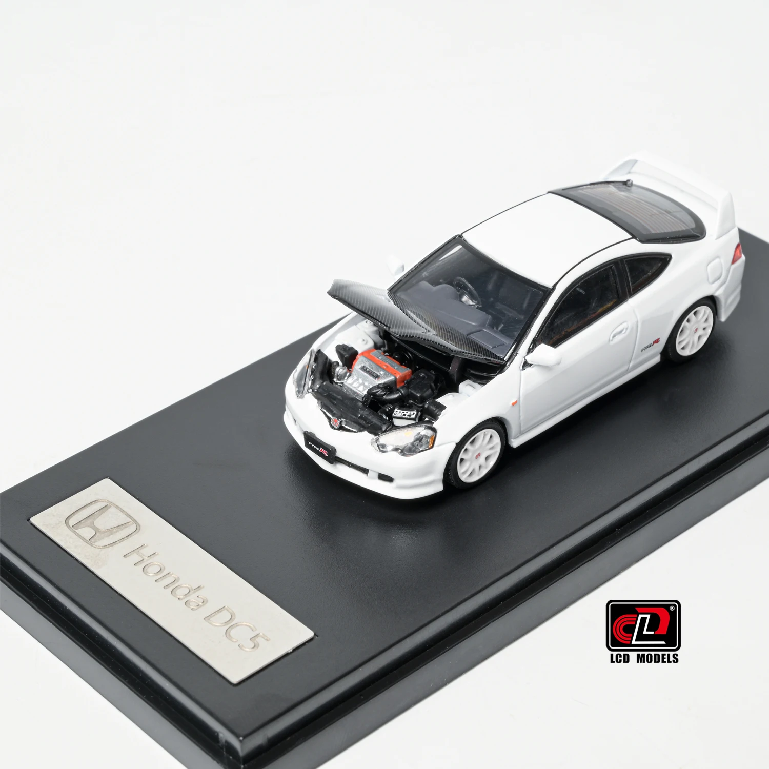 LCD 1:64 Honda Integra Type‑R DC5 Openable Hood Alloy Diecast Model Car Collectible Decor Gift
