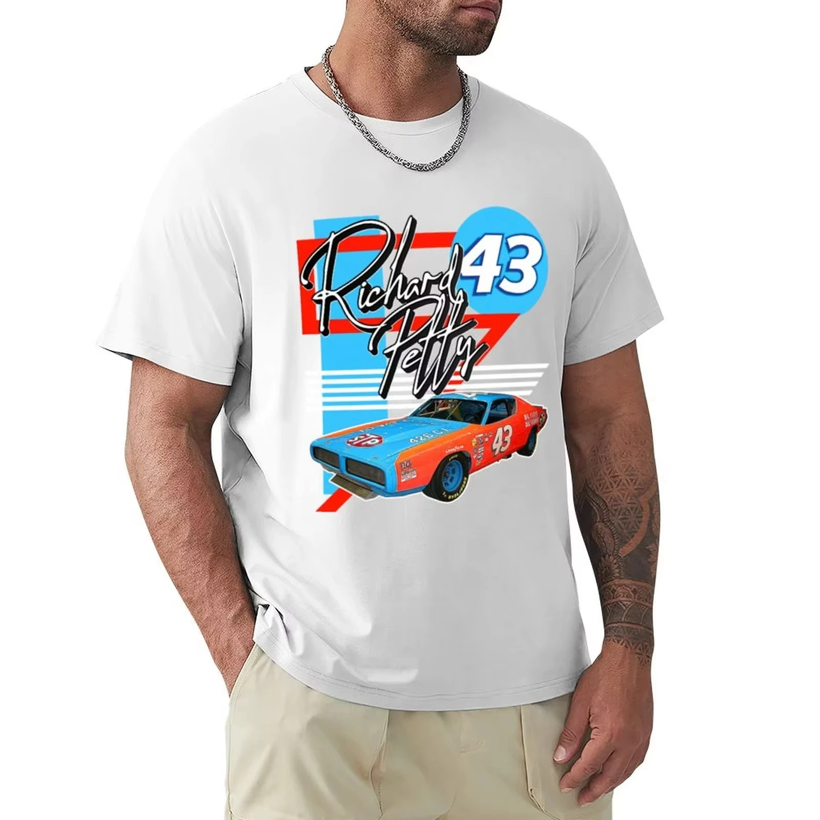 Richard Petty Retro NASCAR Racing Fan Art Printed T-shirt Men Women Short Sleeve Streetwear Men's T-shirt Top 2026 Summer Tee