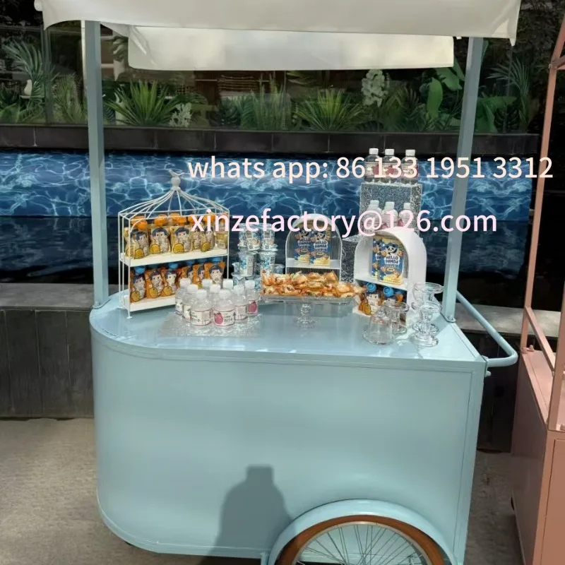 

Customizable shopping mall outdoor stall trolley multi-functional activity car display stand night market snack cart net red flo