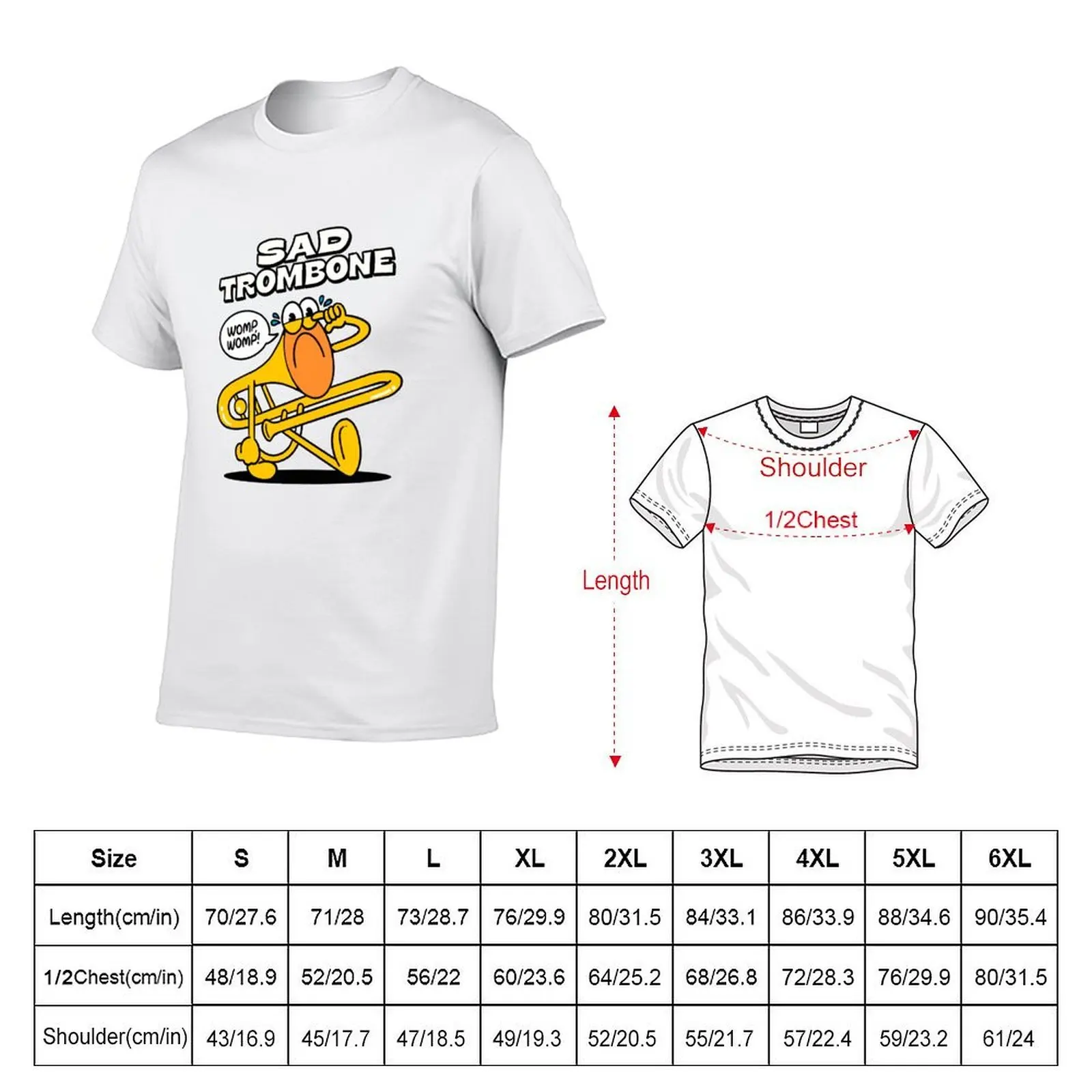 WOMP WOMP - The sound of a sad trombone T-Shirt anime tshirt t shirts for man pack cotton T-Shirt