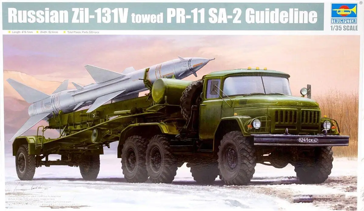 

Trumpeter 1/35 Scale 01033 Russian Zil-131V Towed PR-11 SA-2 Guideline Model Kit