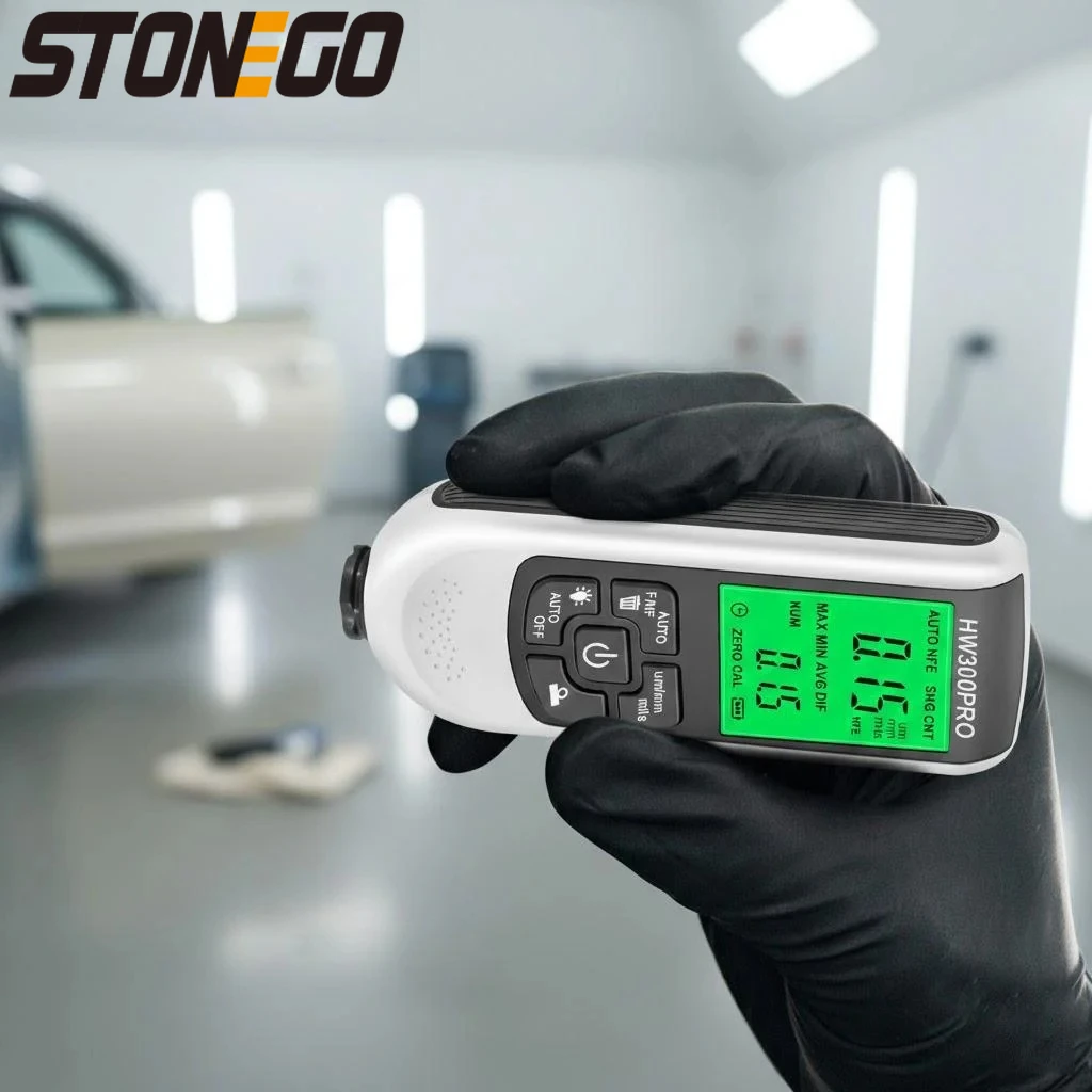 Car Paint Thickness Gauge 0-2000UM Fe NFe Coating Meter HW-300PRO Automotive Tools Manual Included
