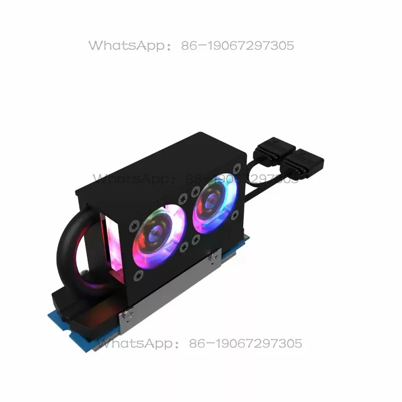 Solid State Radiator Luminous Symphony Dual Fan 2280 Thermal Conduction Copper Tube Vest Hard Disk Ssd Heat Sink