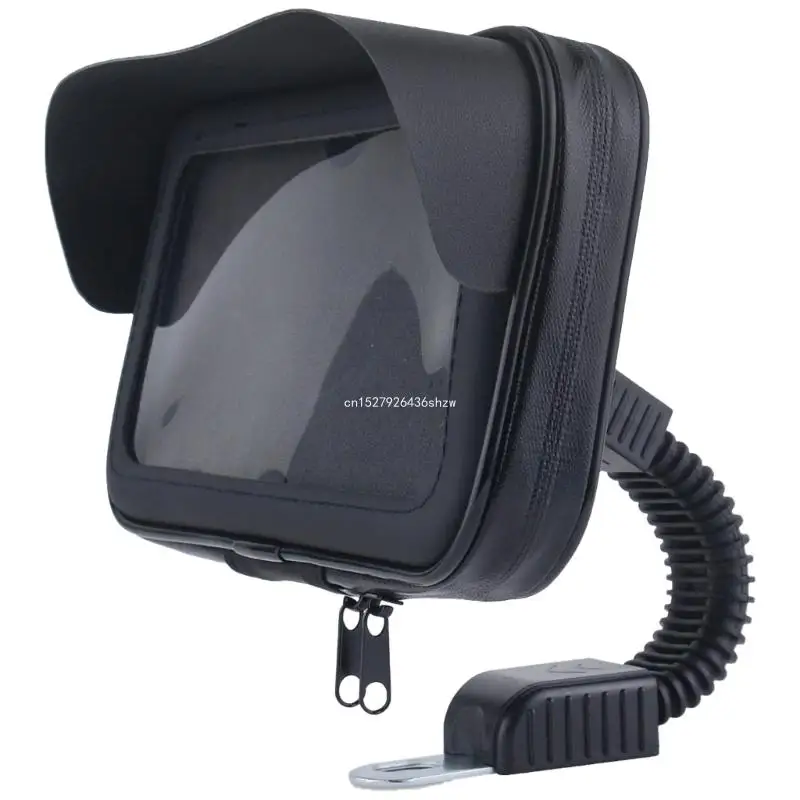 Rearview Phone Holder with Sunvisor Rain Cover 360 Degree Rotating Dropship