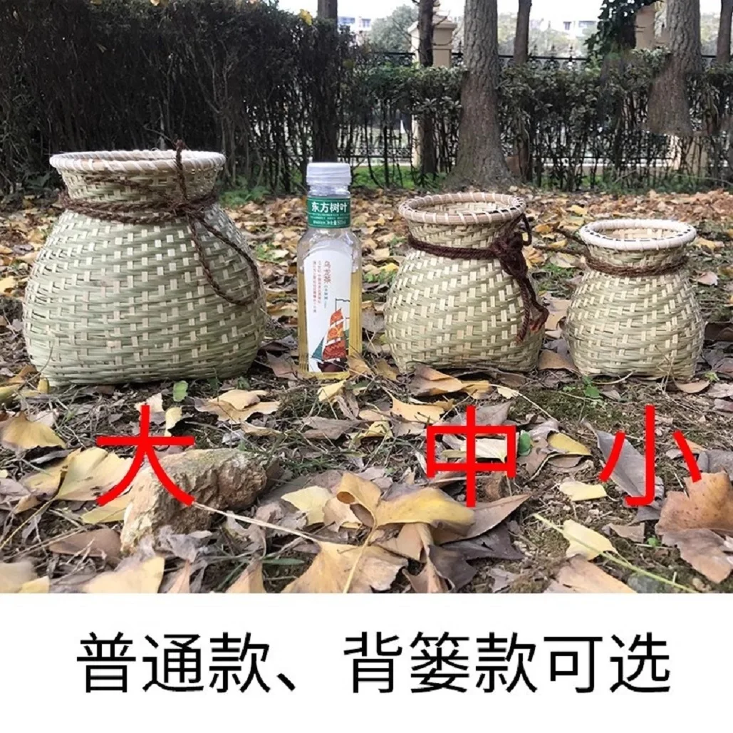 Hand woven bamboo baskets, small back baskets, tea picking baskets, bamboo woven products, Hanfu ancient style