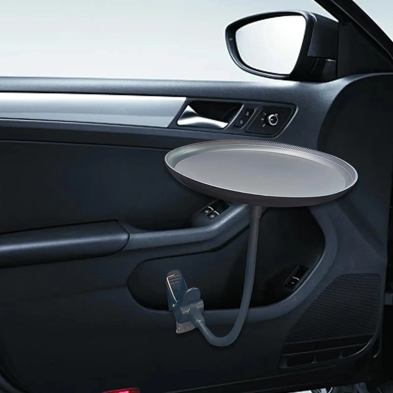 

Generic Car Food Tray Anti Slip Road Trip Essentials Adjustable Storage Tray