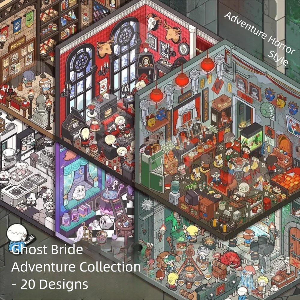 

3D карманная сцена кабины, миниатюрная коллекция наклеек, мультяшные визуальные штабелируемые наклейки для справочника «сделай сам», детские игрушки «сделай сам»