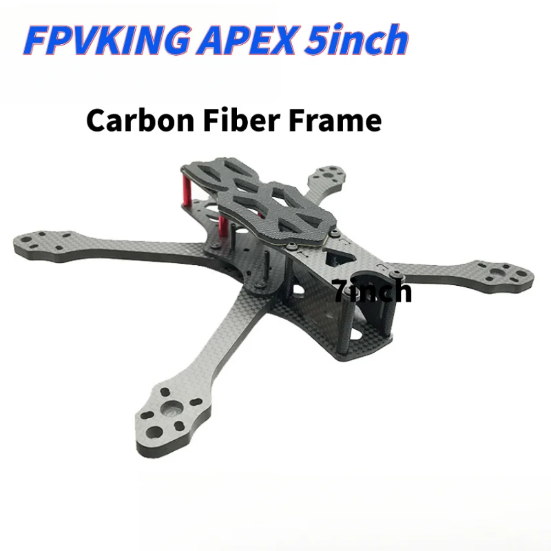 FPVKING APEX 5-Zoll Carbonfaser Quadcopter-Rahmenkit 225mm Armstärke 5,5mm für FPV Racing Drohne Freestyle