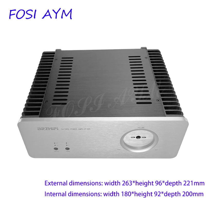 

263×96×221mm FOSI AYM Aluminum Alloy Amplifier Case - Vacuum Tube Preamplifier Chassis Shell for DIY Audio Projects