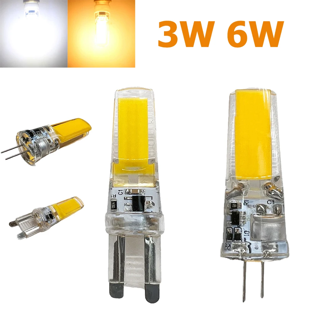 Dimmable 3W 6W G4 G9 Light Bulbs Led Cob Cool White Lamp 220V 12V Home Appliance Lamps Decorative Lighting Bulb Living Room