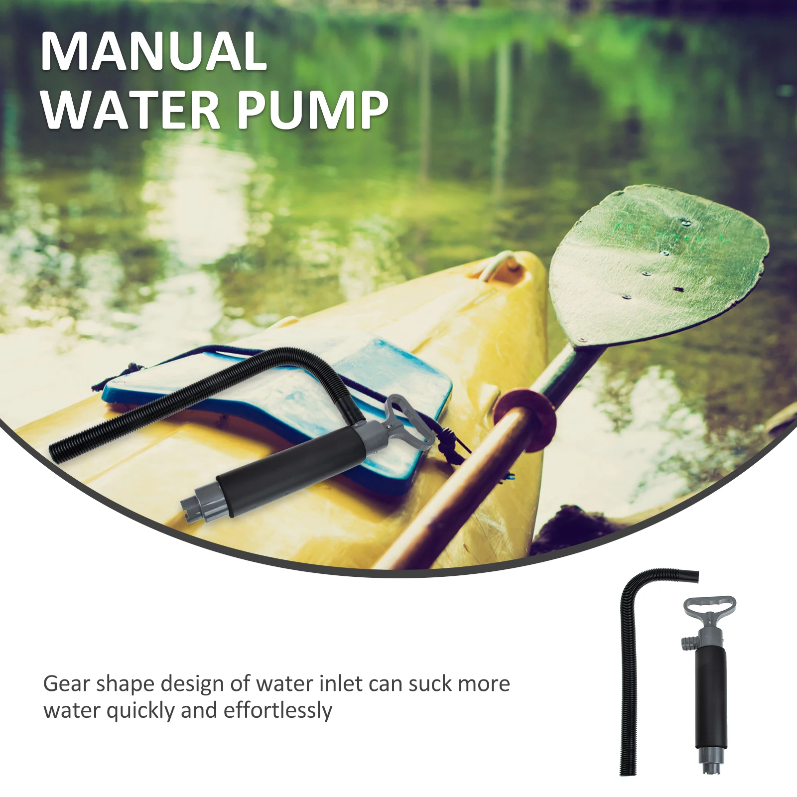 

Kayak Water Pump Bilge for Manual Boat Hand Kayaks Small Hose Back Seat Canoeing Accessories