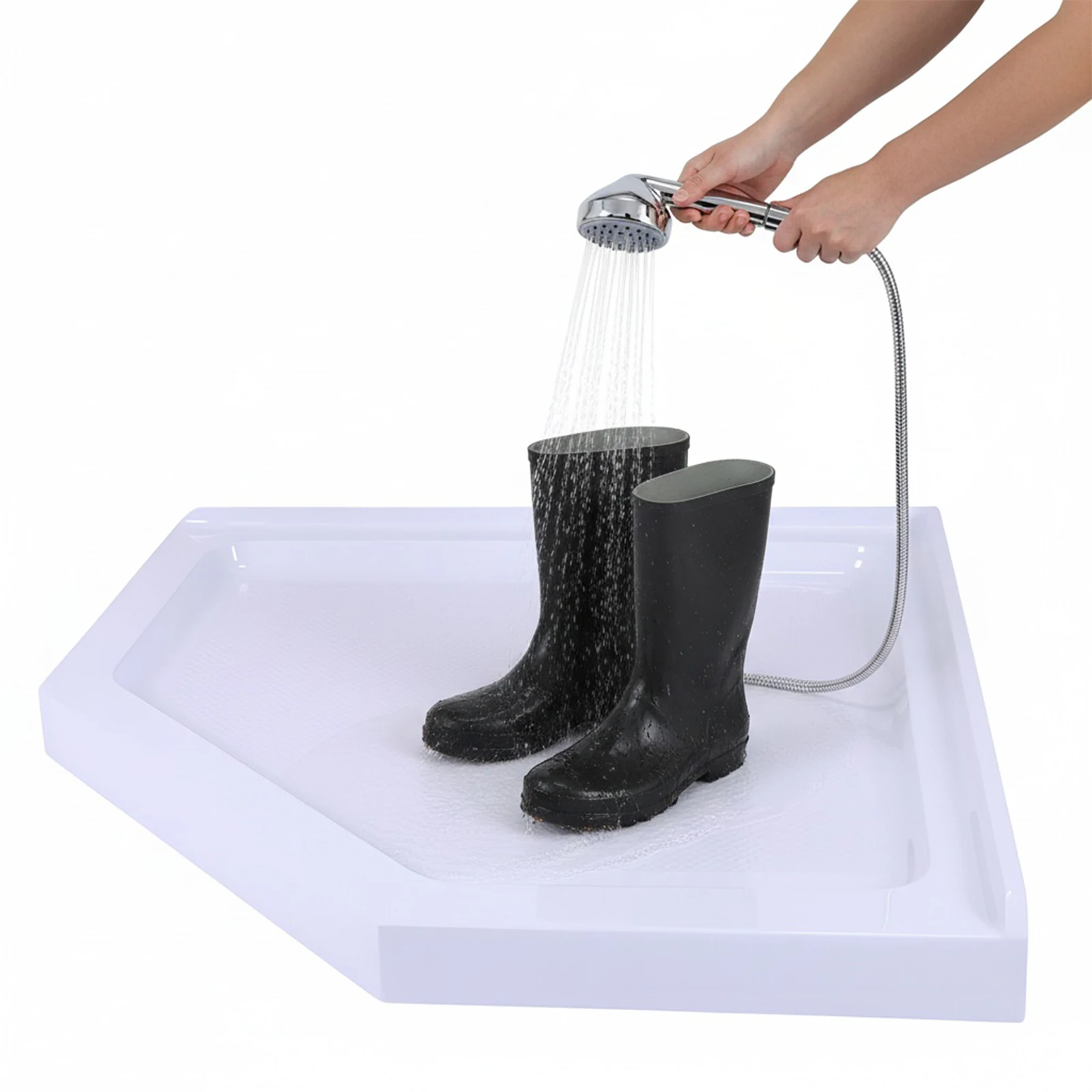 

Душевой поддон Neo-Angle с угловым сливом, нескользящая текстурированная поверхность, 37 дюймов Длина X 37 дюймов. W для современных ванных комнат