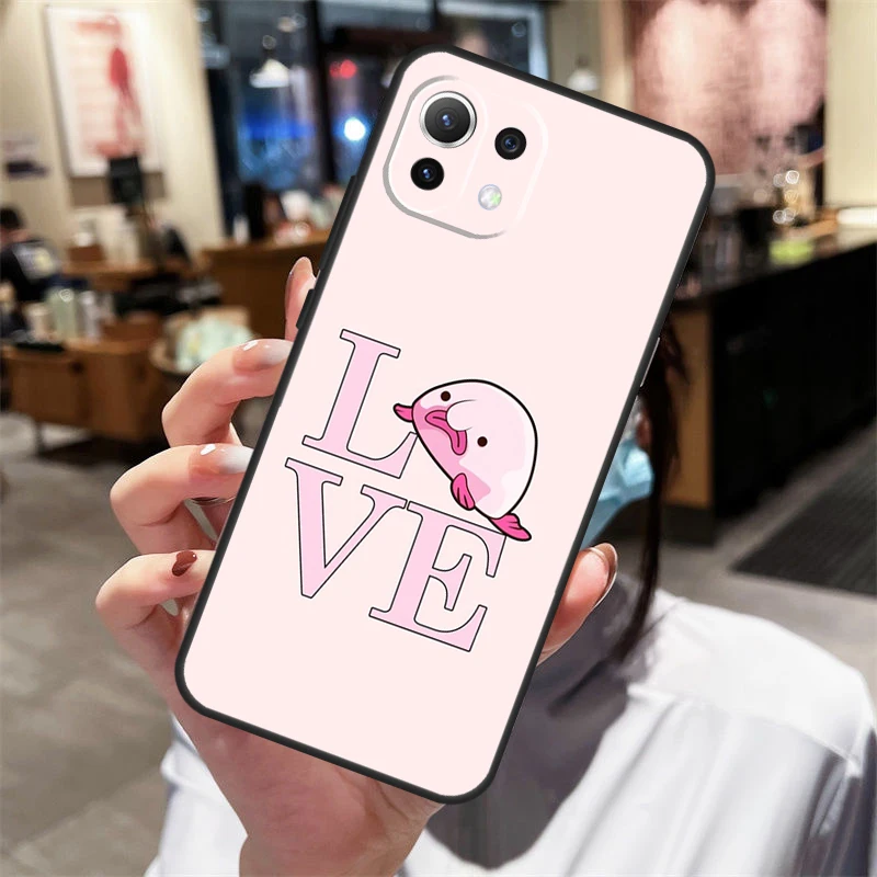 Cute Blobfish Case For POCO F3 F4 X4 GT F5 M5 X3 X5 Pro Cover For Xiaomi 11 12 Lite 13 11T 12T Pro Case