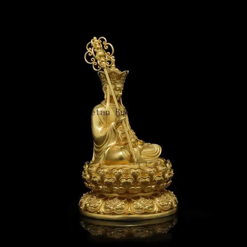 Pure copper three-inch golden body statue of King Jizang Bodhisattva of Handy