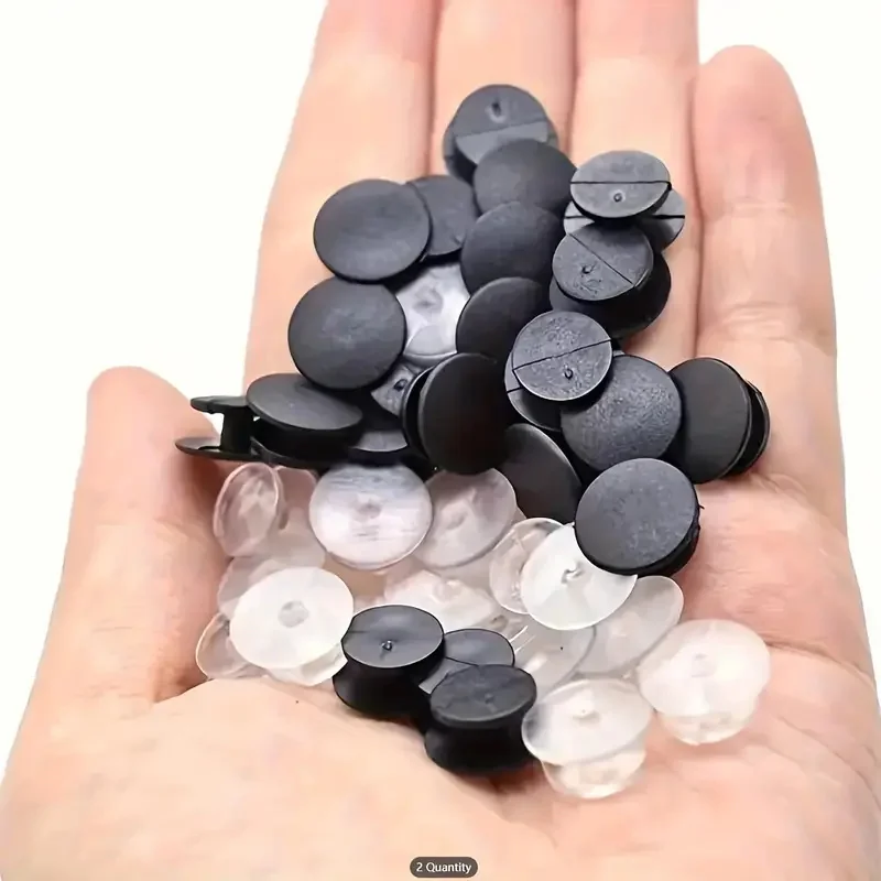 100/200Pcs Round Buckle Plastic Button Set For Hole Shoes, Garden Shoe Charms, Universal Fit Diy Croc Fastener Accessories