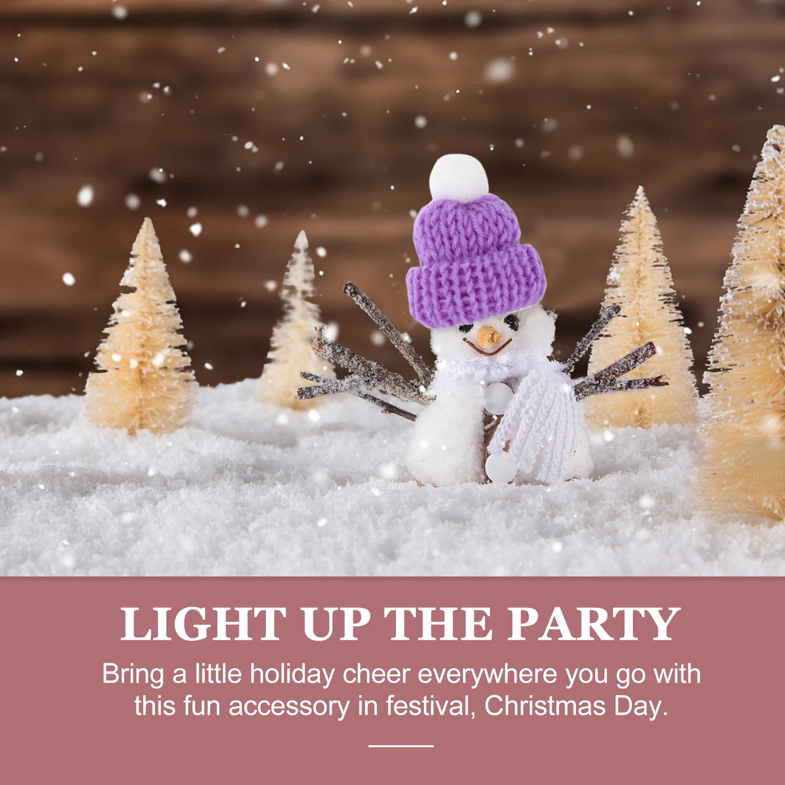 

10Pcs Christmas Hat Accessories Premium Santa Cap Cute Knitted Christmas Party Hats for Family Gathering Outdoor Activities Dark