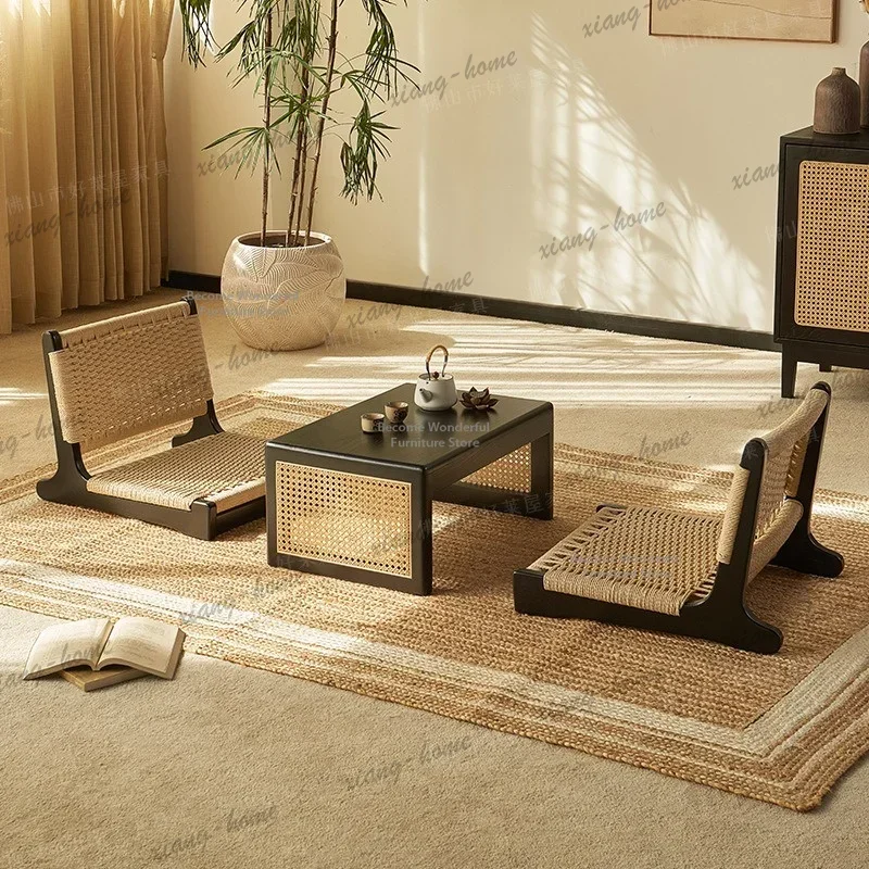 LJY Modern Tea Tatami Coffee Table Retro Homestay Balcony Windowsill Tatami Coffee Table Bedroom Wood Furniture Татамистолик MH4
