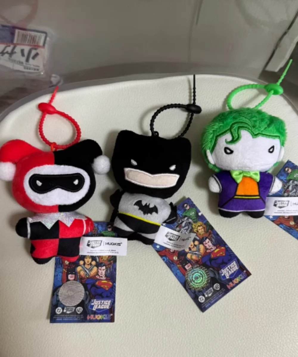 

9cm Soft Plush Keychain Justice League Batman Superman Harley Quinn Joker Cute Cartoon Movie Dolls Creative Christmas Gifts