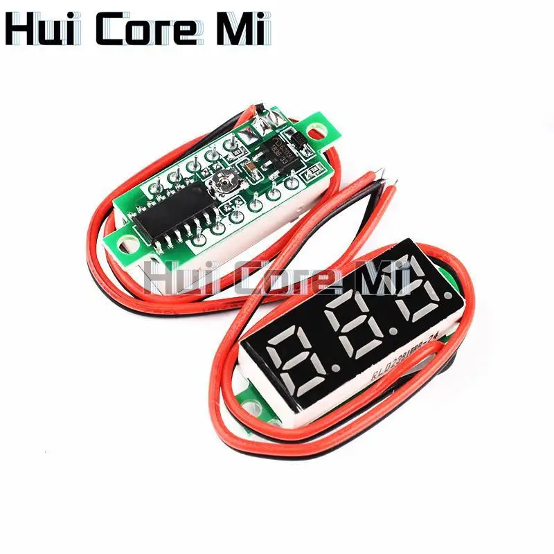 0.28 Inch DC LED Digital Voltmeter 0-100V Voltage Meter Auto Car Mobile Power Voltage Tester Detector 12V Red Green Blue Yellow