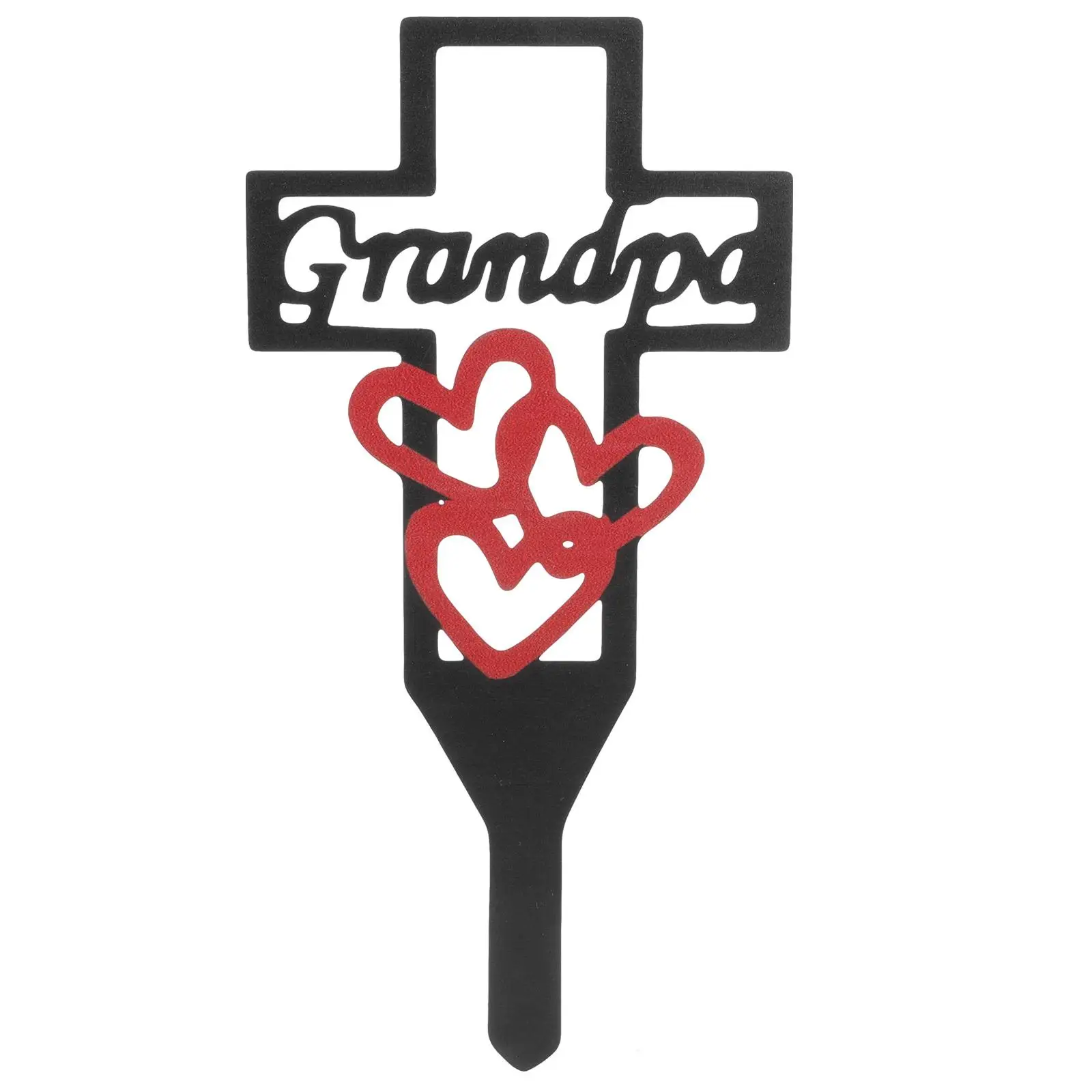 

Cemetery Decorative Piles Grave Decorations for Grandpa Metal Stake Memorial Garden Plaques