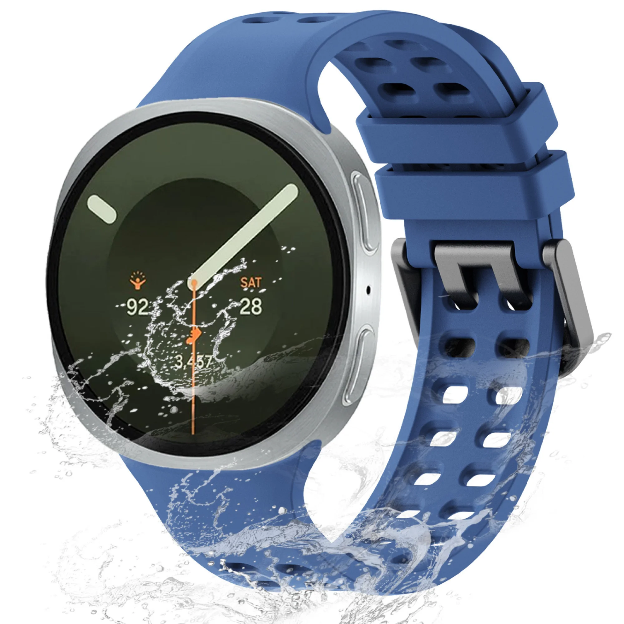 Original Silicone Strap For Samsung Galaxy Watch 9 8 40 44mm Sport Breathable Bracelet For Samsung Galaxy Watch 8 Classic Band