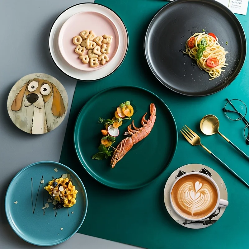 6PCS 2D Animal Motif Retro Clean Wooden Cup Mat Surface Guard Household Dining Pub Workplace Ornament Ideal Present Functional view 3