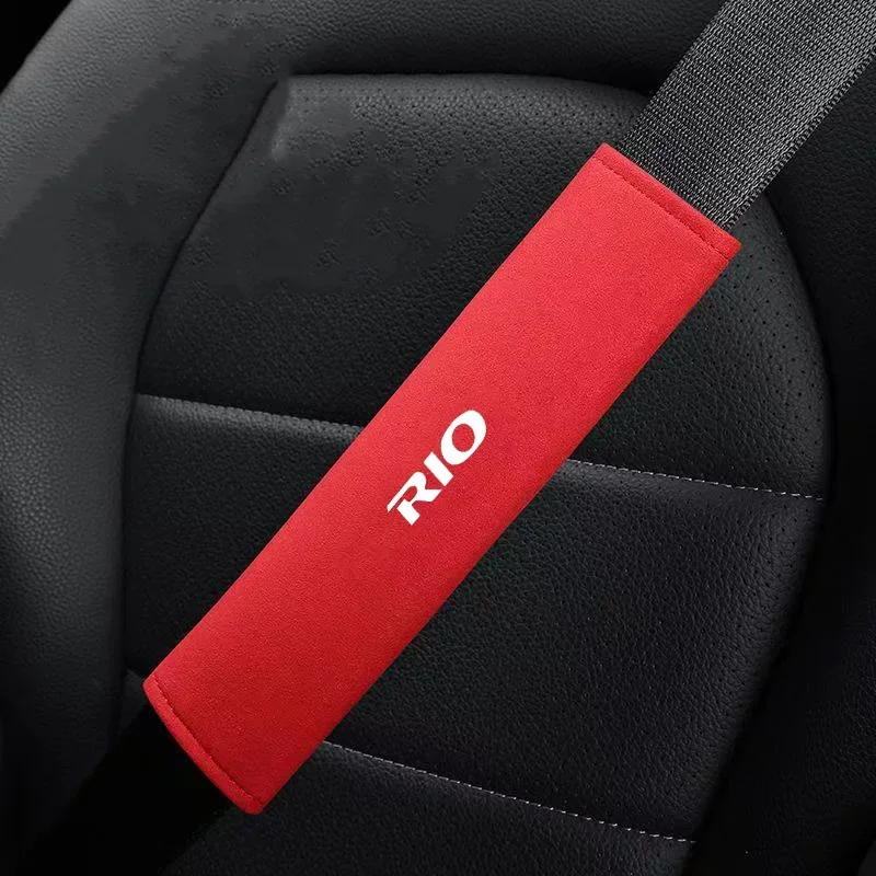 

1PCS Car Safety Belt Ornament Plush Leather Anti-Fur Seatbelt Shoulder Protector For Kia RIO K2 K3 K5 EV6 KX5 STINGER Seltos