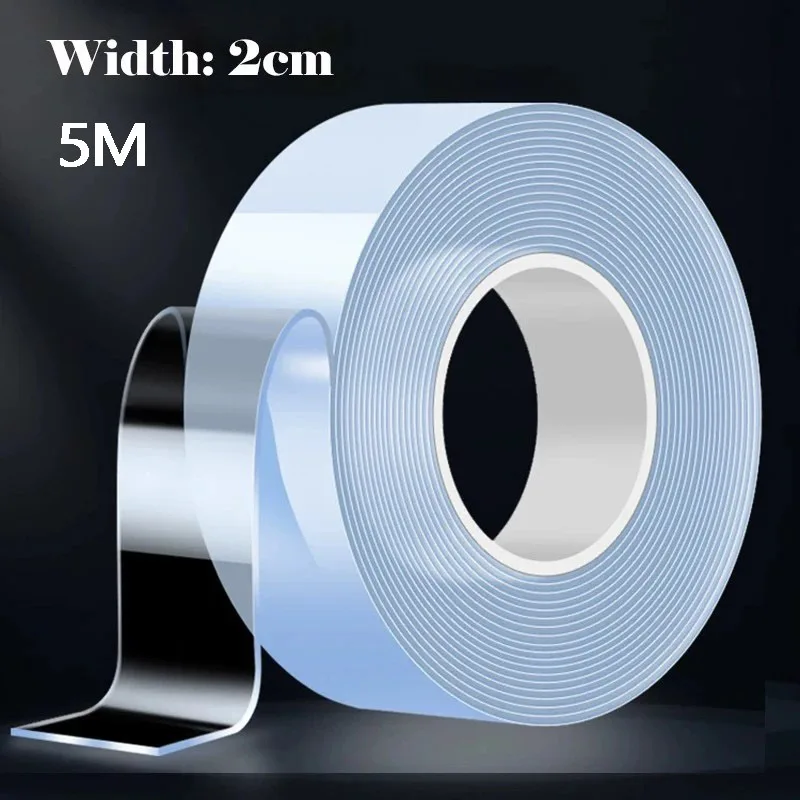 "Versatile Reusable Double-Sided Waterproof Adhesive Tape - Perfect for Kitchen and Bathroom Supplies"