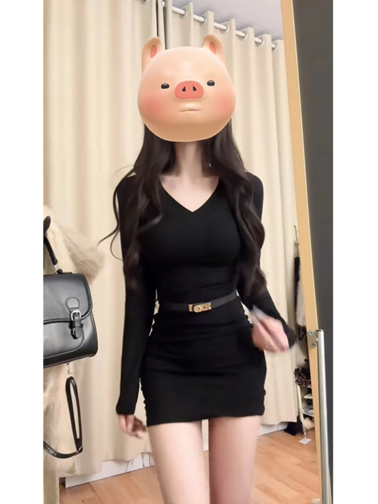 Vestidos femininos plissados outono inverno lã em camadas com nervuras texturizadas dupla face fofo respirável macio confortável suave elegante