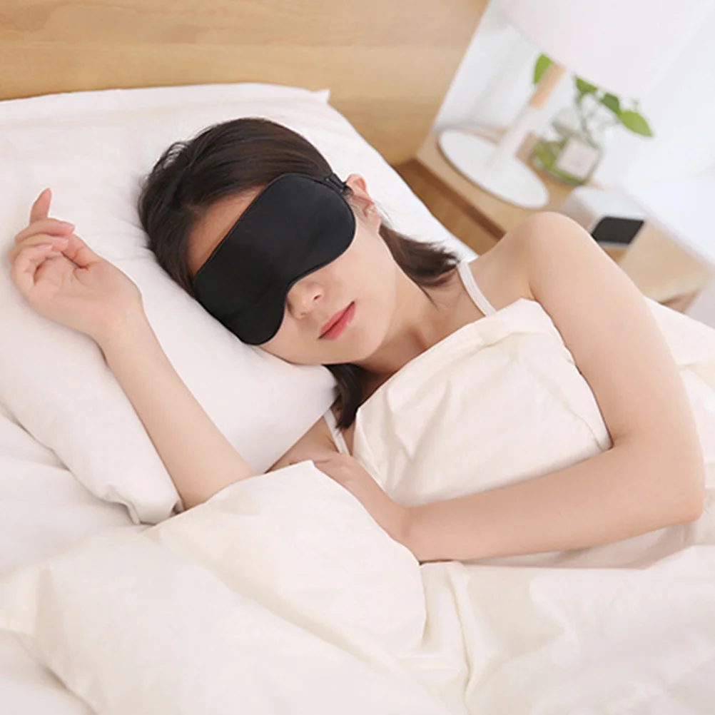 

Silk Eye Mask Washable Lightweight Soft For Women Men Kids Travel Home Hotel Sleep Blackout Eyeshade Blindfold Rest Patch
