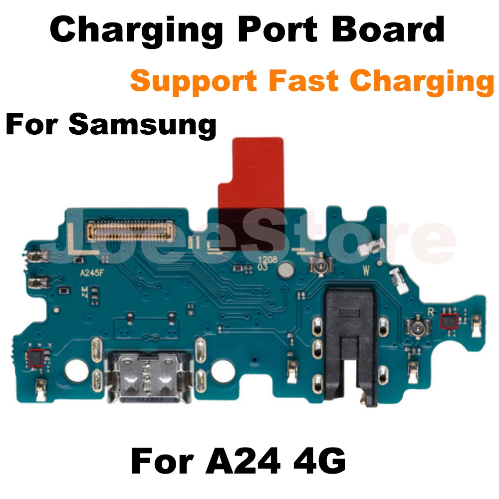 5pcs Charging Port Board For Samsung A12 A52 A72 A73 A53 A33 A24 A14 A13 Microphone Module USB Fast Charge Connector Flex Cable