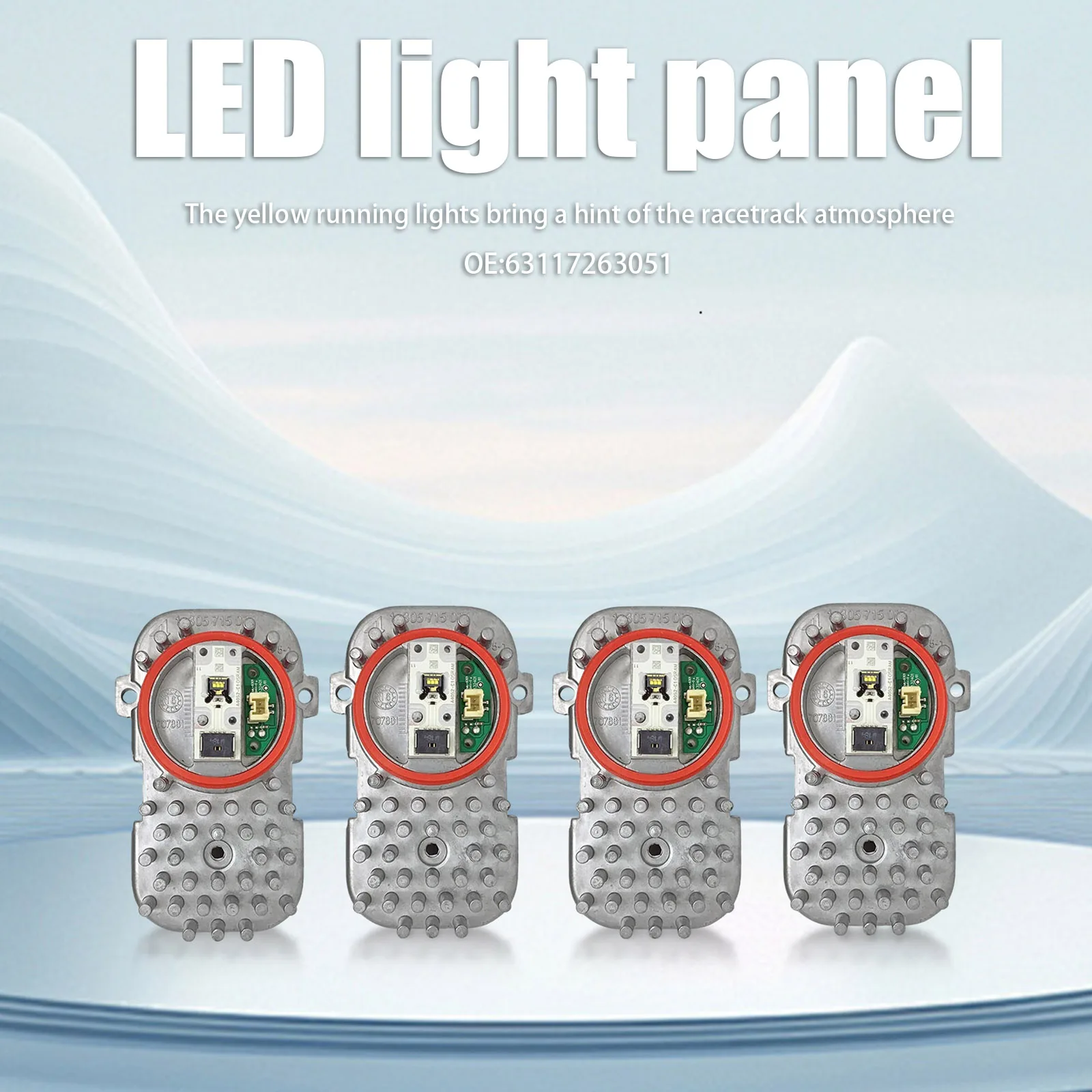 مصباح أمامي زينون وحدات LED ضوء النهار الأصفر 63117263051 لوحات LED DRL الصفراء لسيارات BMW 428i 435i 2014-2016 زينون