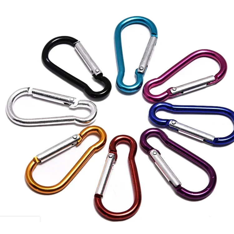 Wholesale 60mm gourd carabiners custom metal mountain climbing mini safety hooks carabiners for outdoor camping hiking