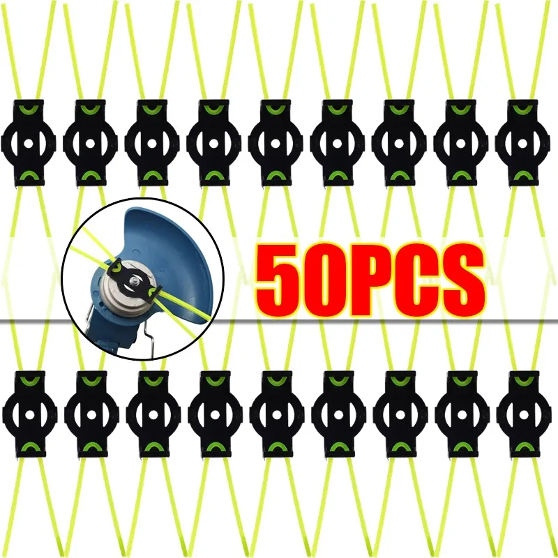 50/5x простая веревочная косилка, аксессуары, износостойкая режущая веревка, сменные режущие головки для кусторезов, триммерные линии