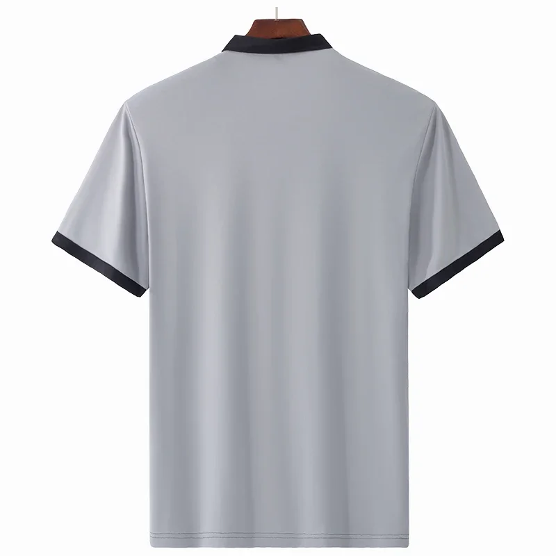 مخطط قميص بولو الرجال حجم كبير 1XL-7XL 110-175 كجم قصيرة الأكمام بولو تي شيرت فضفاض Polos المتضخم بلايز كبيرة الحجم الرجال الملابس