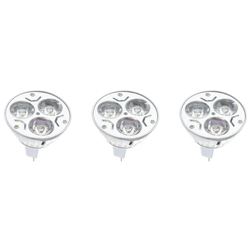 

3X MR16 GU5.3 12 В холодная белая лампочка 3X1 Вт