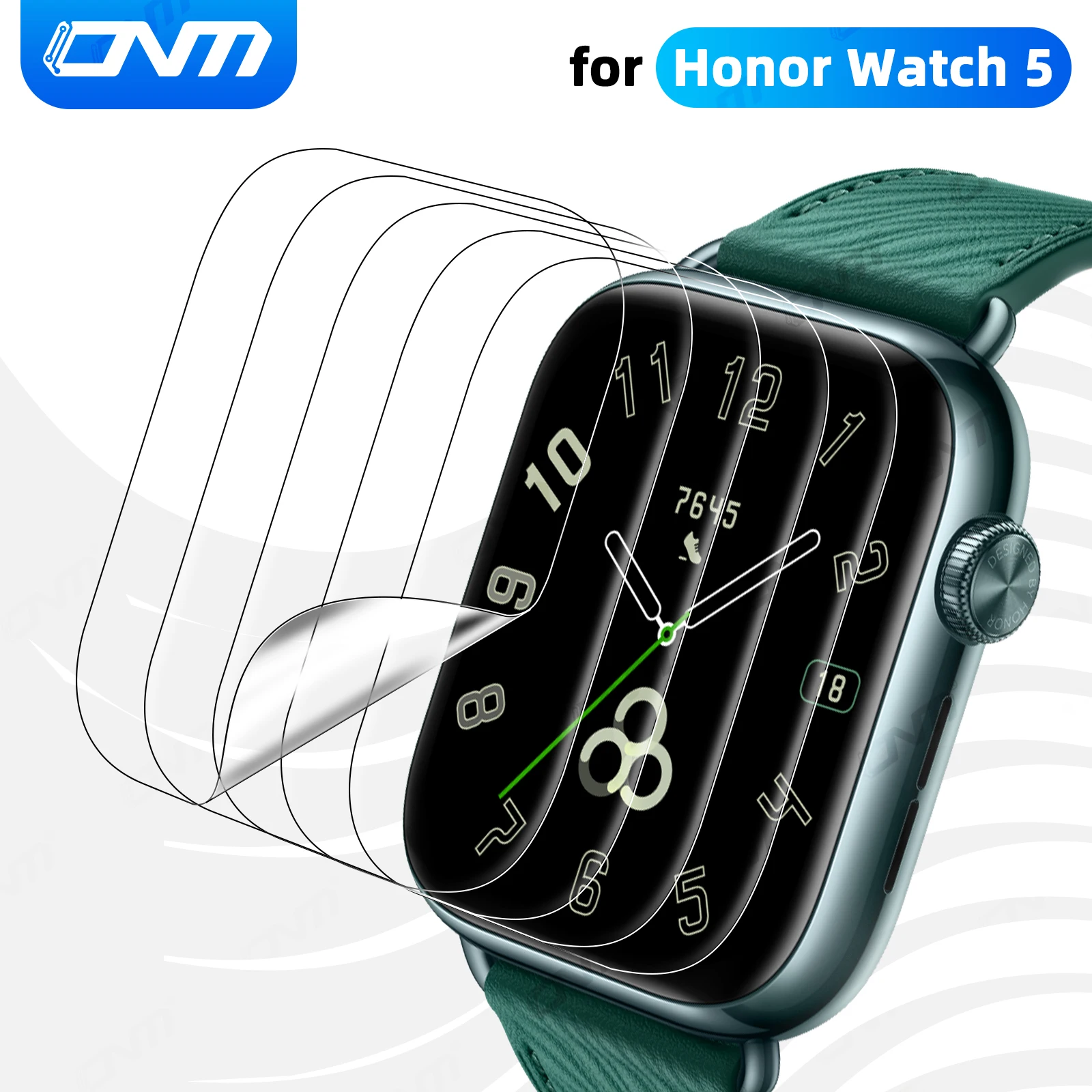 

SOFT Protection Film for Honor Watch 5 Screen Protector Clear HD Flexible Anti-scratch Film Accessories (NOT GLASS)