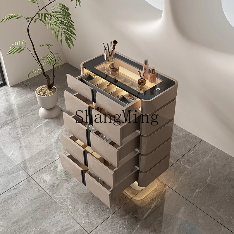 

CL light luxury solid wood high-end cloakroom jewelry jewelry bedroom entrance high-end bedside cabinet