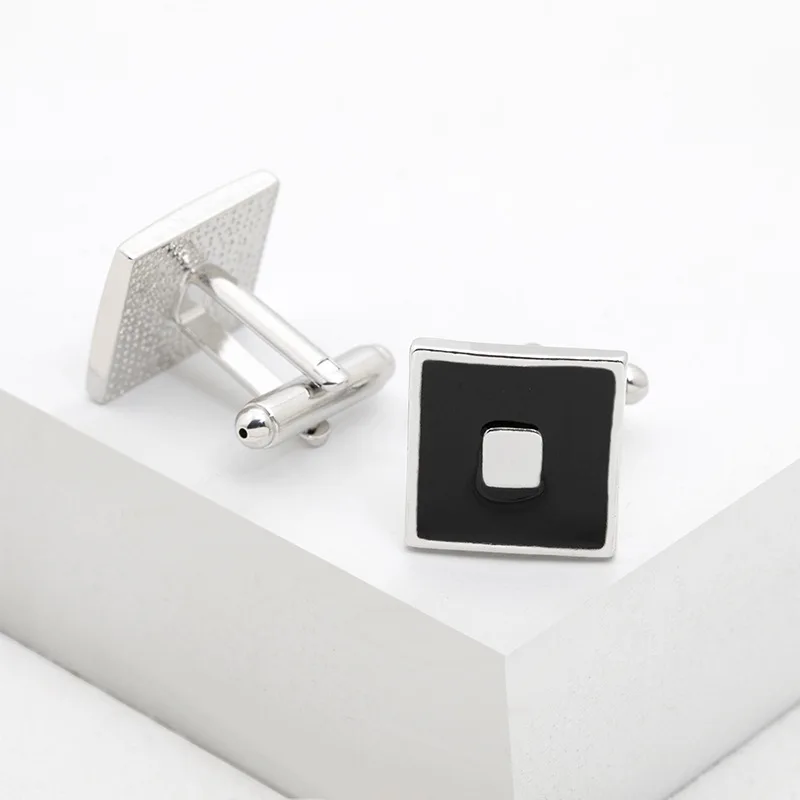 1 زوج الفرنسية ساحة أزرار أكمام موضة رجال الأعمال مأدبة دعوى قميص الأصفاد أزرار فاخرة حفل زفاف الكفة الروابط هدية 2025 #3